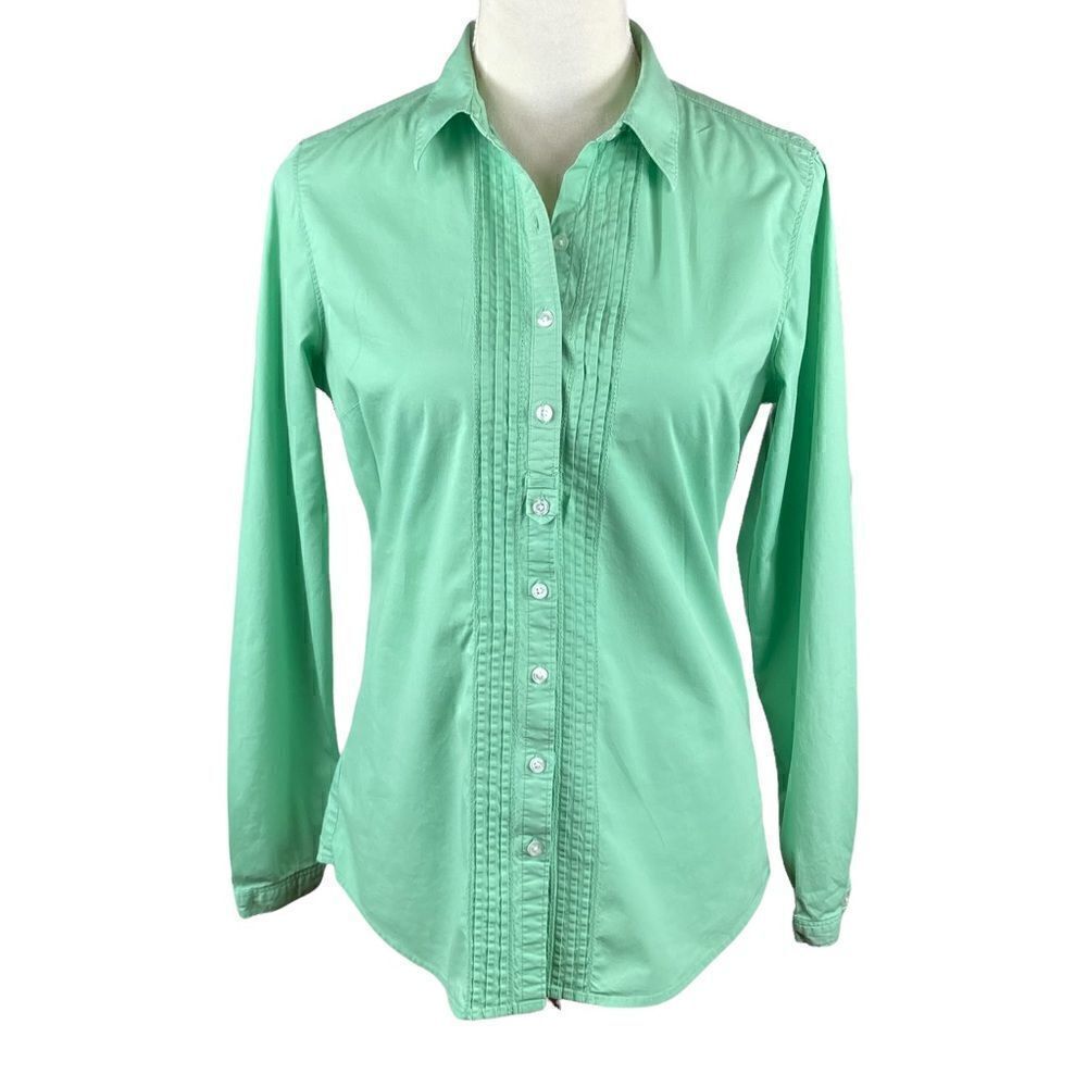 Eddie Bauer Mint Green Long Sleeve Collared Shirt, Size S‎
